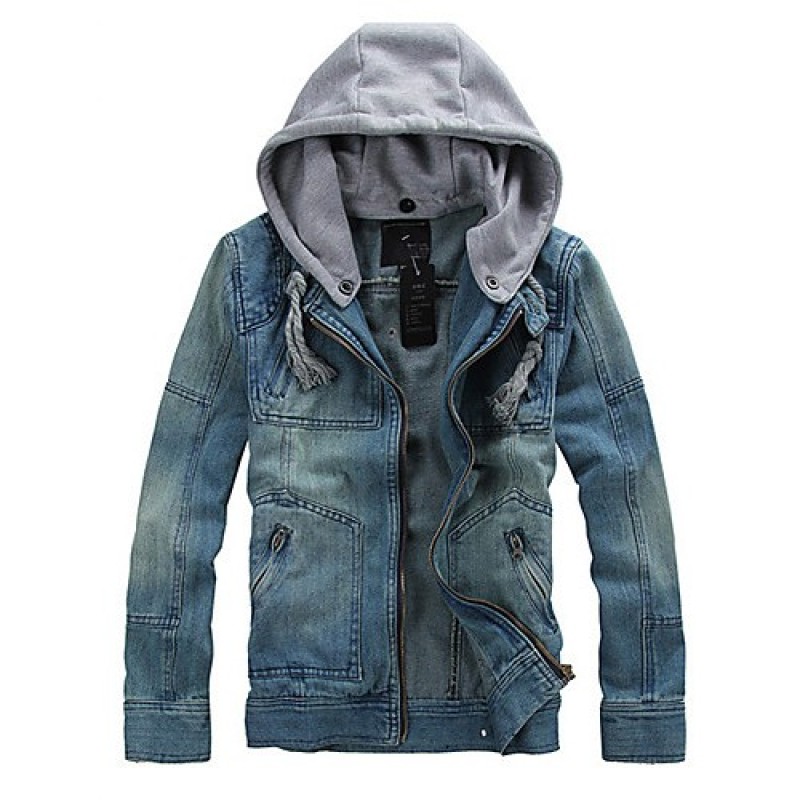 Man Fashion Detachable Denim Jacket Men Sportswear Outdoors Casual Jackets Jeans Jacket Men Plus Size SOUH7